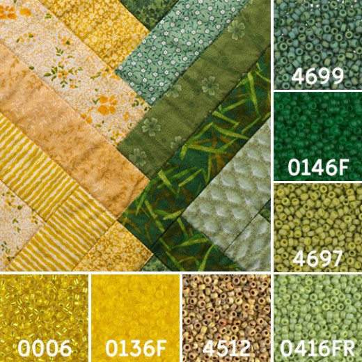 Spring Meadow Quilt Colour Inspiration Miyuki 6/0 Seed Bead Collection