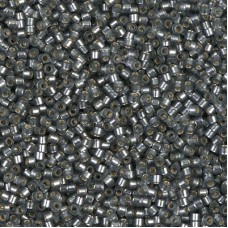 DB0697 Grey Semi-Matt Silver Lined Dyed, Size 11/0 Miyuki Delica Beads, 5.2 g ap...