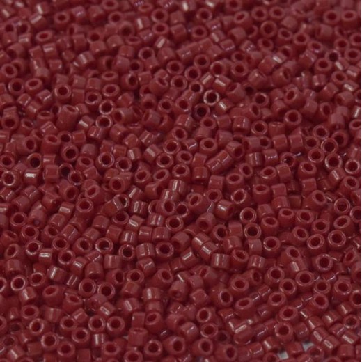DB1140 Cherry Red Opaque, Size 11/0 Miyuki Delica Beads, 5.2g approx.