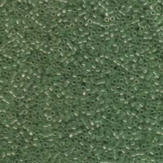 DB1415 Light Moss Green Transparent, Size 11/0 Miyuki Delica Beads, 5.2g approx. *Being discontinued by Factory*