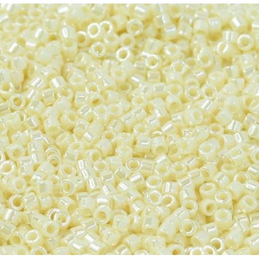DB1560 Ivory Opaque Luster, Size 11/0 Miyuki Delica Beads, 5.2g approx.