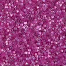 DB1808 Fuschia Dyed Satin Silk, Size 11/0 Miyuki Delica Beads, 5.2 g approx.
