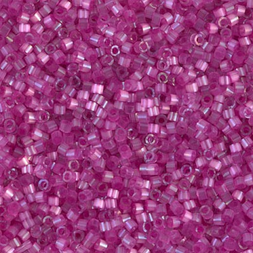 DB1808 Fuschia Dyed Satin Silk, Size 11/0 Miyuki Delica Beads, wholesale pack of 50g approx.