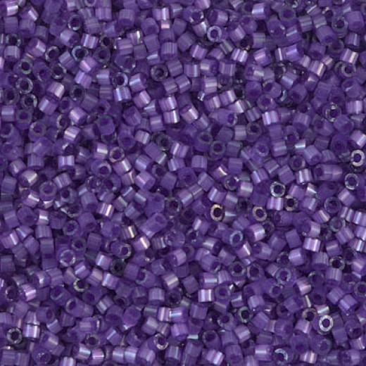 DB1810 Purple Dyed Satin Silk, Size 11/0 Miyuki Delica Beads, wholesale pack of 50g approx.