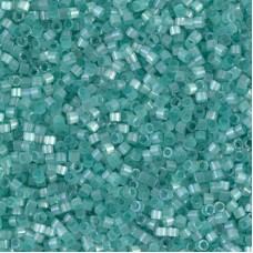 DB1812 Light Aqua Green Dyed Satin Silk, Size 11/0 Miyuki Delica Beads, 5.2 g ap...