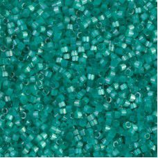 DB1813 Aqua Green Dyed Satin Silk, Size 11/0 Delicas, wholesale pack of 50g approx.