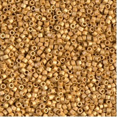 DB1832F Duracoat Galvanised Matte Gold, Colour Code 1832F, Size 11/0 Miyuki Delica Beads, 5.2 g approx.