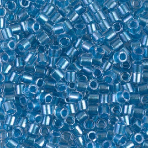 DBL0905 Sparkling Aqua Lined Crystal, Approx. 5.2gr, Size 8/0 Miyuki Delica Beads, Colour Code 0905