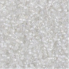 DB1671 Pearl Lined Crystal AB, Size 11/0 Miyuki Delica Beads, 5.2g approx. 