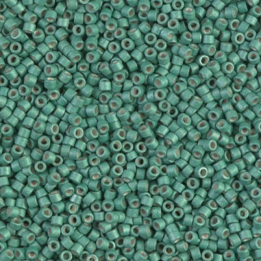 DB1171 Galvanized Matte Dark Mint, Size 11/0 Miyuki Delica Beads, 50g Wholesale Pack