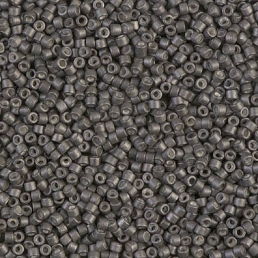 DB1175 Galvanized Matte Graphite, Size 11/0 Miyuki Delica Beads, 5.2g approx.