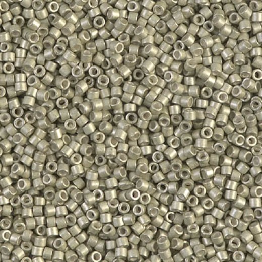 DB1181 Galvanised Semi-Frosted Aloe, Size 11/0 Miyuki Delica Beads, 5.2g approx.