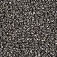 DB1186 Semi-Frosted Graphite, Size 11/0 Miyuki Delica Beads, 5.2g approx.