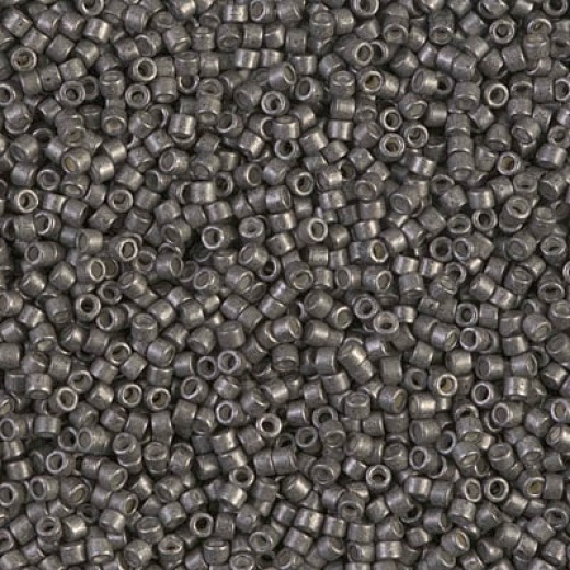 DB1186 Semi-Frosted Graphite, Size 11/0 Miyuki Delica Beads, 50g Wholesale Pack