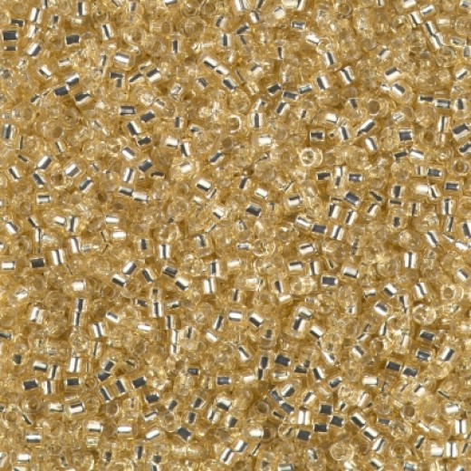 DB1212 Crystal Ivory Silver Lined, Size 11/0 Miyuki Delica Beads, 50g Wholesale Pack