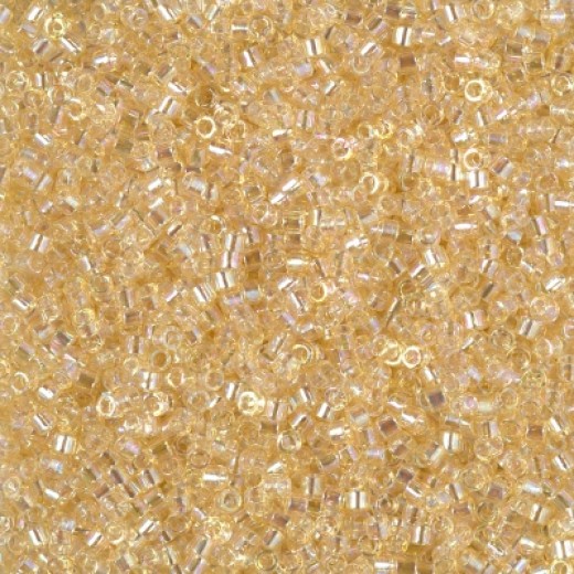 DB1252 Transparent Crystal Ivory Luster, Size 11/0 Miyuki Delica Beads, 5.2g approx.