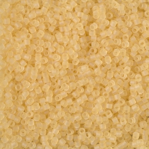 DB1272 Matte Transparent Crystal Ivory, Size 11/0 Miyuki Delica Beads, 50g Wholesale Pack