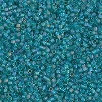 DB1283 Matte Transparent Caribbean Teal AB, Size 11/0 Miyuki Delica Beads, 5.2g approx.