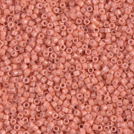 DB1363 Dyed Opaque Peach, Size 11/0 Miyuki Delica Beads, 50g Wholesale Pack