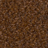 DB1393 Dark Topaz Lined Amber, Size 11/0 Miyuki Delica Beads, 50g Wholesale Pack
