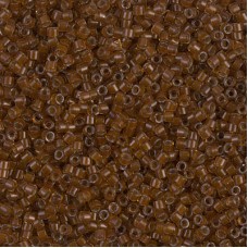DB1393 Dark Topaz Lined Amber, Size 11/0 Miyuki Delica Beads, 5.2g approx.