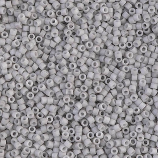 DB1518 Matted Opaque Light Smoke Blue, Size 11/0 Miyuki Delica Beads, 5.2g approx.