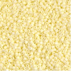 DB1521 Matted Pale Yellow AB, Size 11/0 Miyuki Delica Beads, 5.2g approx. *Being...