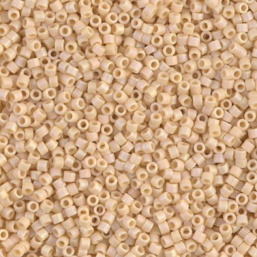 DB1591 Matted Opaque Pear AB, Size 11/0 Miyuki Delica Beads, 50 Grams