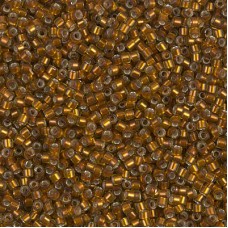DB1682 Silver Lined Glazed Dark Honey, Size 11/0 Miyuki Delica Beads, 5.2g appro...