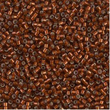 DB1683 Silver Lined Glazed Dark Topaz, Size 11/0 Miyuki Delica Beads, 5.2g appro...