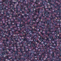DB1758 Hot Pink Lined Aqua AB, Size 11/0 Miyuki Delica Beads, 50g Wholesale Pack