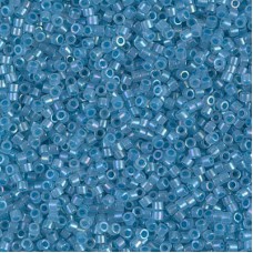 DB1761 Sparkling Sky Blue Lined Opal AB, Size 11/0 Miyuki Delica Beads, 5.2g app...