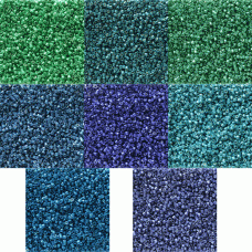 Miyuki Duracoat Galvanised size 11/0 Delicas, DB25XX Collection - 8 packs of 5.2g + free Bead sorter tray