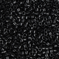 DB0010 Black Opaque, Size 11/0 Miyuki Delica Beads, 50gm bag