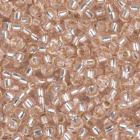 Miyuki Size 11 Seed Beads, Pink Mist Silver Lined, Colour 0023, 22 Grams