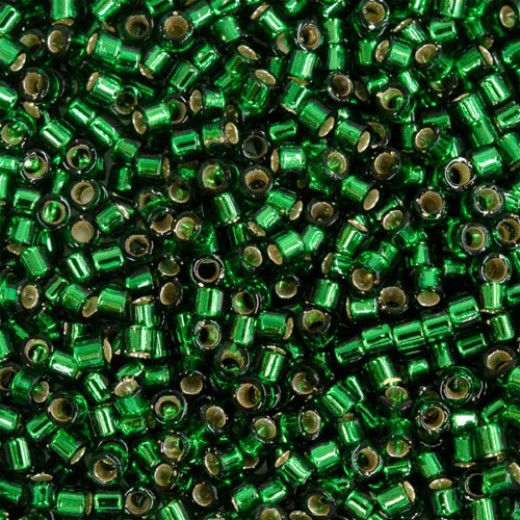 DBM0046 Light Green Silver Lined, Size 10/0  Miyuki Delica Beads, Colour code -46 - 50g Bag