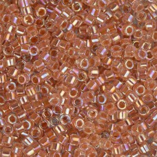 DBM0054 Peach AB Lined-Dyed, Size 10/0  Miyuki Delica Beads, Colour code -54 - A...