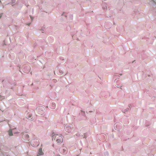 DB0055 Pale Pink Lined-Dyed, Size 11/0 Miyuki Delica Beads, 50gm bag