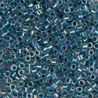 DB0058 Light Blue Lined-Dyed, Size 11/0 Miyuki Delica Beads, 5.2g approx.
