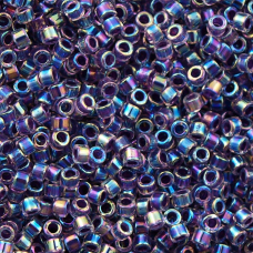 DB0059 Light Violet AB Lined-Dyed, Size 11/0 Miyuki Delica Beads, 5.2g approx.