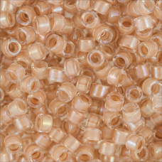 DB0069 Beige Lined Dyed, Size 11/0 Miyuki Delica Beads, 50gm bag 