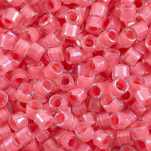 DB0070 Rose/Pink AB Lined-Dyed, Size 11/0 Miyuki Delica Beads, 50gm bag