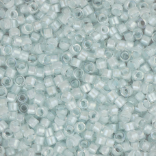 DB0078 Aqua mist lined crystal luster, Size 11/0 Miyuki Delica Beads, 5.2g approx.