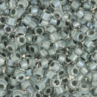 DB0081 Dark Grey AB Lined Dyed Size 11/0 Miyuki Delica Beads, 5.2g approx.
