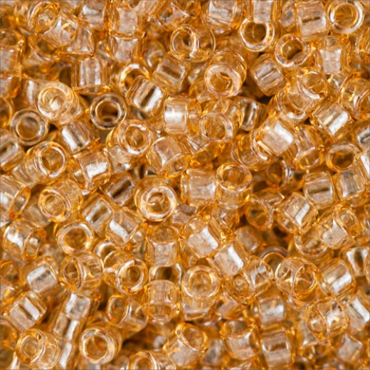 DBM0101 Light Topaz Transparent Luster, Size 10/0  Miyuki Delica Beads, Colour code -101 - Approx. 5.2g
