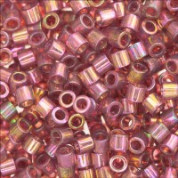DB0103 Red Transparent Gold Luster, Size 11/0 Miyuki Delica Beads, 5.2g approx. 