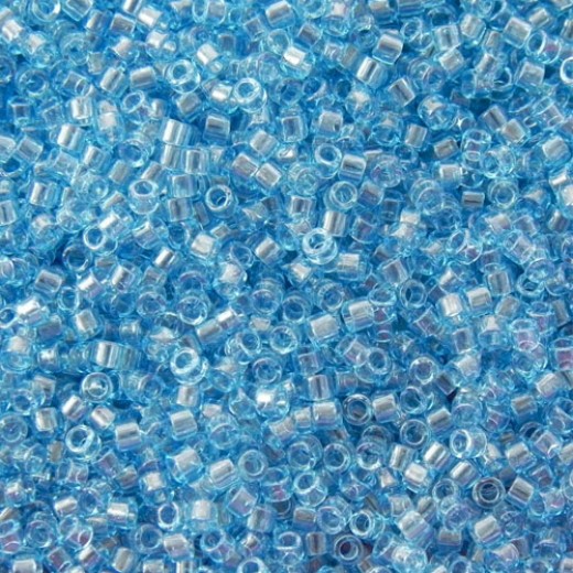 DB0113 Blue Transparent Glazed Luster, Size 11/0 Miyuki Delica Beads, 50g approx.