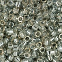 DB0114 Silver Grey Gold Luster, Size 11/0 Miyuki Delica Beads, 5.2g approx.