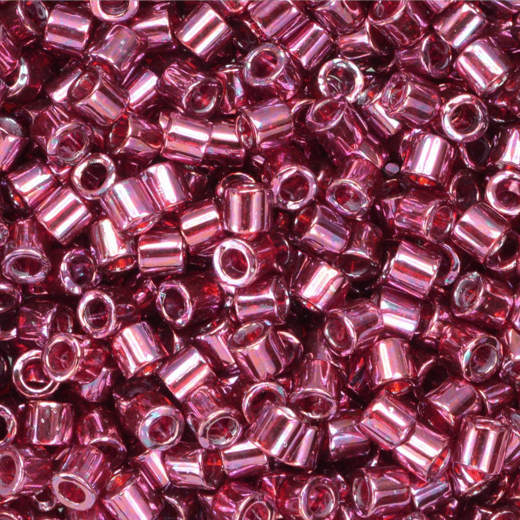 DBL0116 Red Transparent Metallic Luster size 8/0 Miyuki Delica Beads, Colour 0116, 5.2g approx.