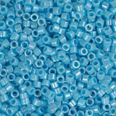 DB0164 Light Blue Opaque AB, Size 11/0 Miyuki Delica Beads, 5.2g approx.